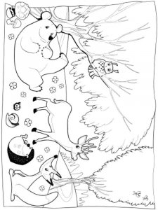 Forest animals coloring page - picture 5