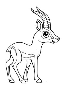 Gazelle coloring page - picture 2