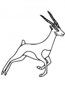 Gazelle coloring page - picture 8