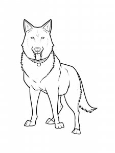 German Shepherd coloring page - picture 1