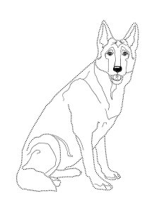 German Shepherd coloring page - picture 3