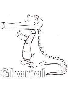 Gharial coloring page - picture 2
