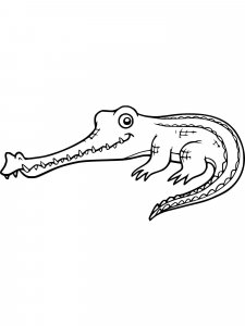 Gharial coloring page - picture 3