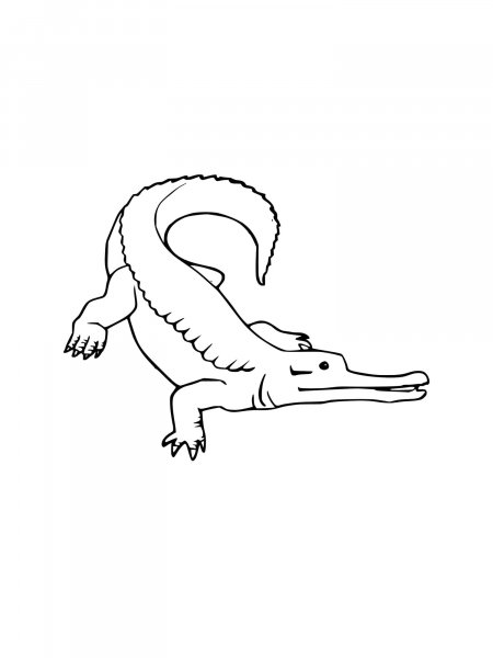 Gharial coloring pages