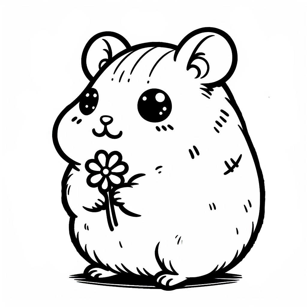 Hamster coloring pages. Download and print Hamster coloring pages