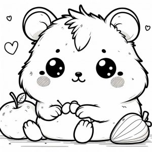 Hamster coloring page - picture 1
