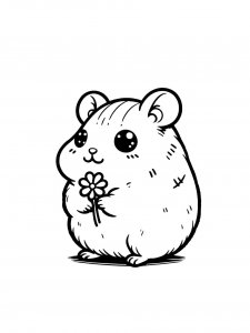 Hamster Coloring Pages 19