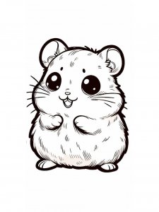 Hamster coloring page - picture 3