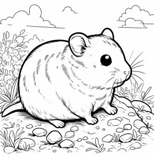 Hamster coloring page - picture 5
