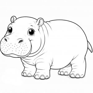 Hippo coloring page - picture 11