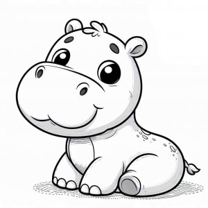 Hippo coloring page - picture 18