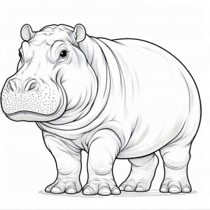 Hippo coloring page - picture 21