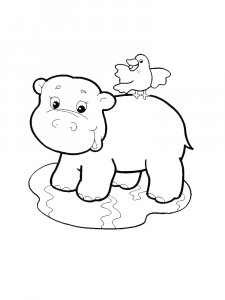 Hippo Coloring Pages 28