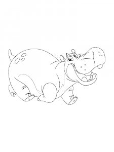Hippo Coloring Pages 29