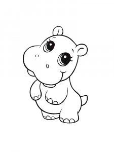 Hippo Coloring Pages 30