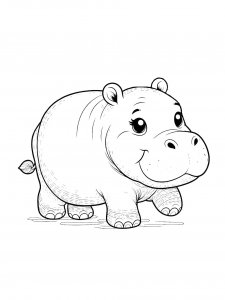 Hippo Coloring Pages 33