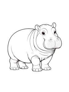 Hippo Coloring Pages 34