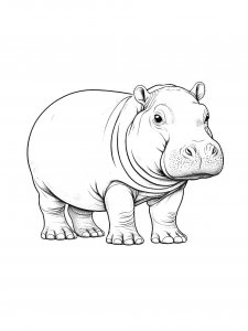 Hippo Coloring Pages 37