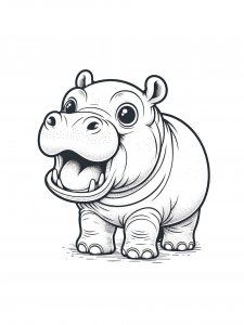Hippo Coloring Pages 38