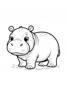 Hippo Coloring Pages 41