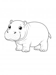 Hippo Coloring Pages 43