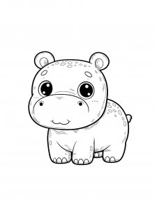 Hippo Coloring Pages 51