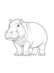 Hippo Coloring Pages 53