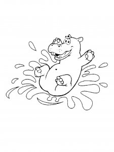 Hippo Coloring Pages 66