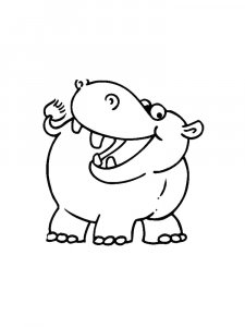 Hippo Coloring Pages 72