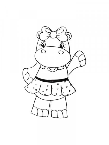 Hippo coloring pages