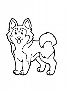 Husky coloring page - picture 1