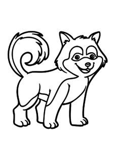 Husky coloring page 16