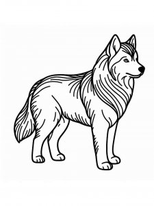 Husky coloring page 19