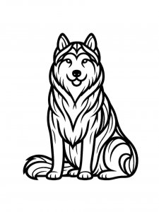 Husky coloring page 22