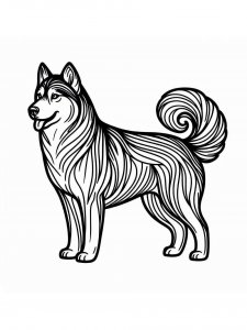Husky coloring page 24