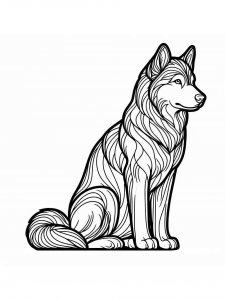 Husky coloring page 26