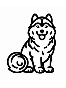 Husky coloring page 28