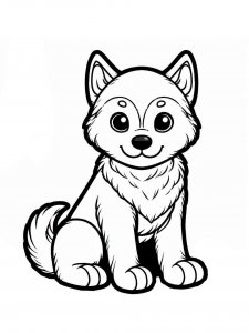 Husky coloring page 29