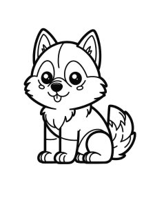 Husky coloring page 32