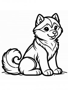 Husky coloring page 33