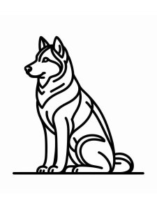 Husky coloring page 34