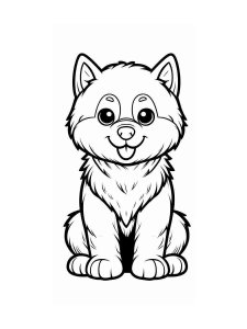Husky coloring page 35