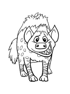 Hyena coloring page - picture 2