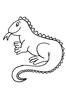 Iguana coloring page - picture 17