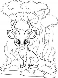Impala coloring page - picture 6