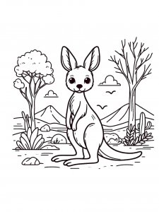 Kangaroo Coloring Pages 25