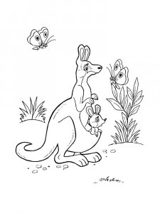 Kangaroo Coloring Pages 44
