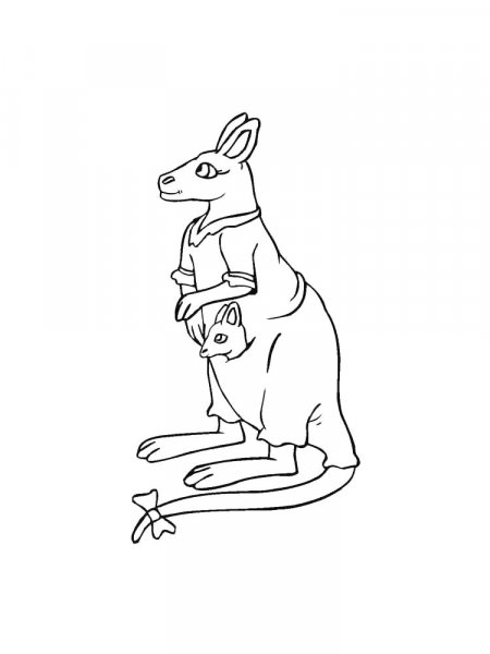 Kangaroo coloring pages - Free printable