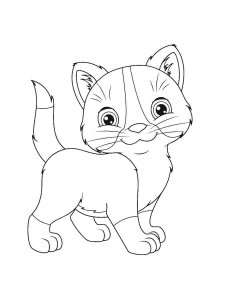 Kitten coloring page - picture 1