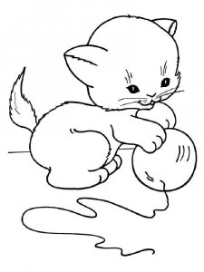 Kitten coloring page - picture 13